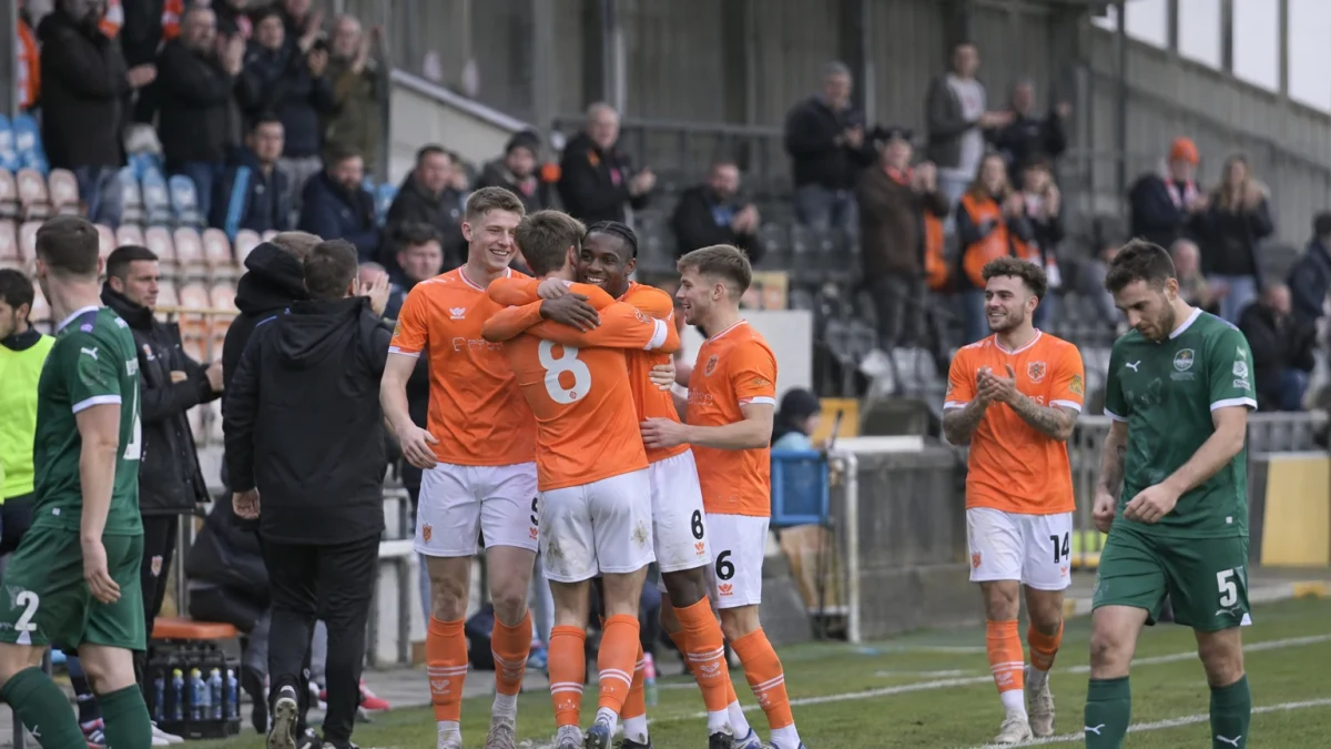 Plymouth slo Blackpool 4-2 og står på tredjeplass